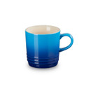 A blue cappuccino mug
