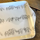 House & Herd Elephants Mini Trinket Tray - Grey