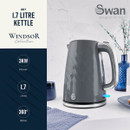 A grey Swan Windsor kettle