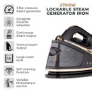 A black and gold iron