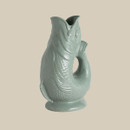 A sage coloured gluggle jug.