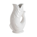 A white gluggle jug