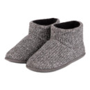 A pair of grey boot slippers A pair of grey boot slippers