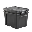 Strata 40L Smart Storage Box with Extra Strong Lid, Charcoal Grey - Pack of 5