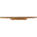 A bamboo lazy Susan serving board.