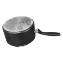 The base of a black 20cm saucepan.