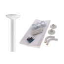 White Modular Rod & Shower Curtain Set