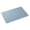 A blue rectangular silicone baking sheet on a white background.
