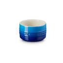 A blue ramekin