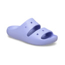 A light purple sandal with two straps.