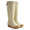 A pair of biscuit coloured wellington boots