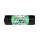 A roll of Eco360 heavy duty wheelie bin liners against a white background.