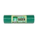 Roll of 10 heavy-duty garden sacks with label on white background.