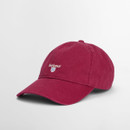 The front of a red cap