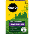 A box of Miracle-Gro Lawn Builder for stronger, greener lawn with up to 3 months feed.