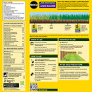 Image of a detailed instruction label for Miracle-Gro Lawn Builder fertilizer with usage guidelines.