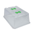 A clear propagator lid with adjustable vents at the top.