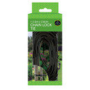 The black chain lock tie in its packaging.