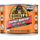 Can of Gorilla Contact Adhesive with features like high strength and waterproof highlighted on label.
