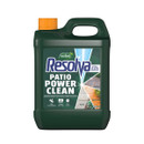 A dark green 2.5 litre tub with an orange lid containing patio cleaning solution on a white background