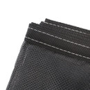 A close up of the reinforced edges