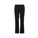 Black tailored trousers against a plain white background, featuring a classic straight-leg design. Ideal for formal or business attire.