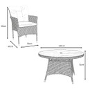 Wild Garden Cambridge 4 Seater Rattan Garden Furniture Dining Set