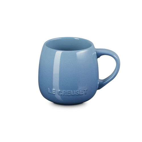 A light blue mug