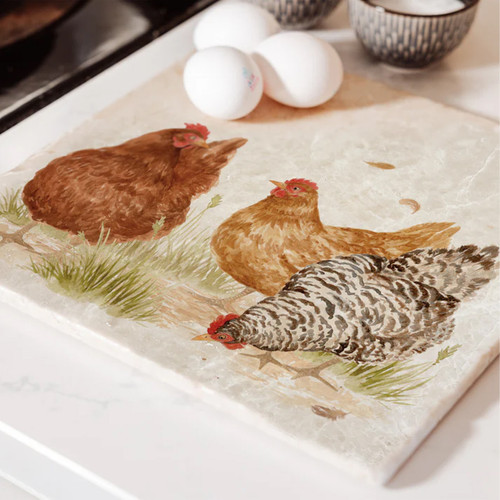 A view of a larger platter with chickens on it