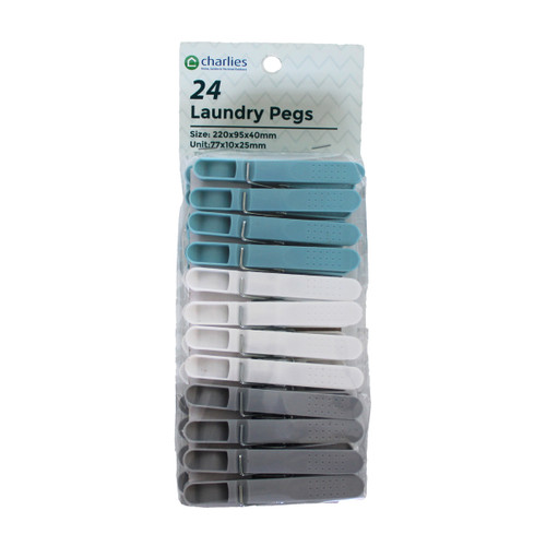 A pack of 24 clothes pegs
