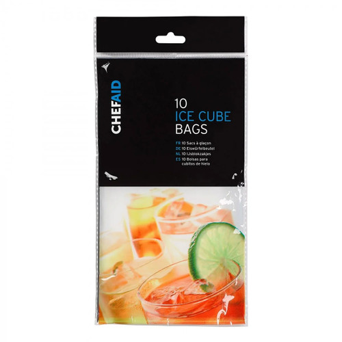 A pack of 10 ice cube bags.