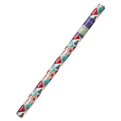 A 3m roll of multicoloured wrapping paper with a nutcracker theme.