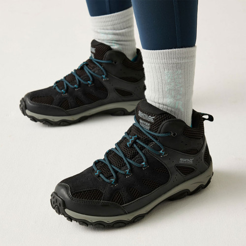 Regatta Womens Edgepoint IV Mid Walking Boots - Black/Storm Blue