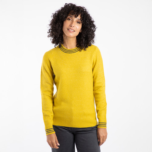 Weird Fish Women's Dawkins Eco Tipped Jumper - Antique Moss