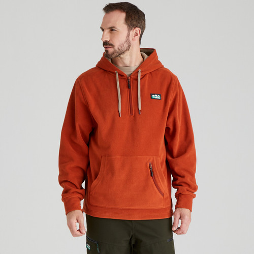 A front view of an orange Ridgeline ballistic hoodie
