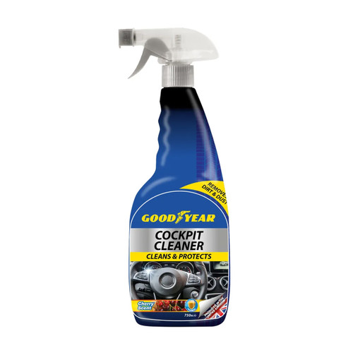 A view of dashboard cleaner spray on a white background
