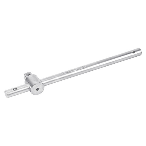 A view of an half inch sliding t bar on a white background