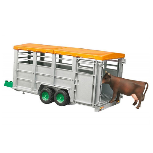 Bruder Livestock Trailer with Cow Toy