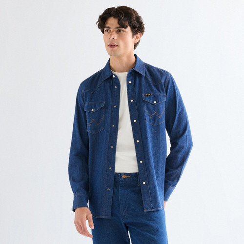 Wrangler Men's Western Denim Shirt - Caroline Creek | Charlies