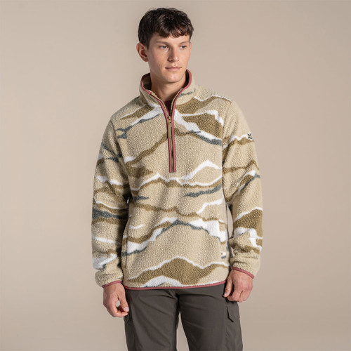 Craghoppers Men's Rawthey Half Zip Fleece - Cardamon Print | Charlies