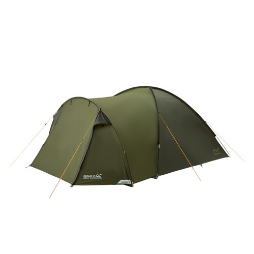 Regatta Elkon 4 four-person dome tent pitched, side view.