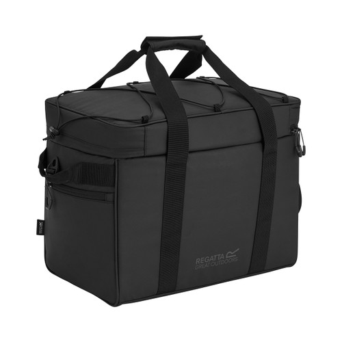 Rear angled view of Regatta Thermulate 30L cooler bag showing durable waterproof-style exterior and reinforced carry straps.