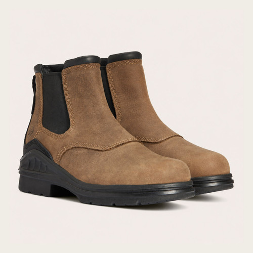 Ariat Women's Barnyard Twin Gore II Waterproof Yard Chelsea Boots - Antique Brown