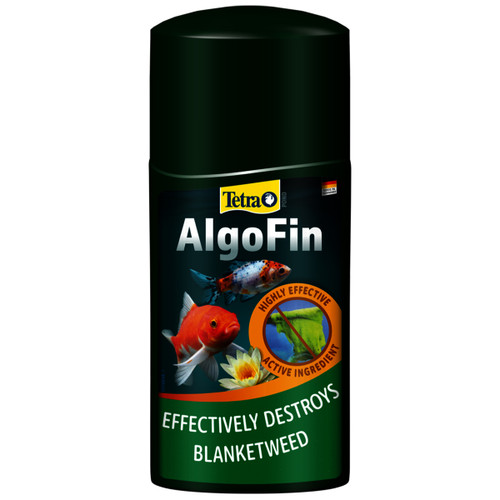 TetraPond AlgoFin 500ml pond treatment formulated to effectively control and destroy blanketweed in garden ponds.