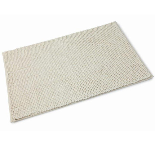 Rectangular woven placemat in a light cream finish with a subtle textured design for protecting and decorating dining tables.