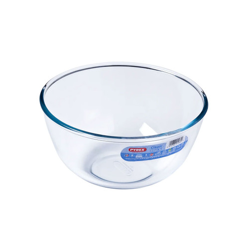 Pyrex Classic 0.5 litre clear glass bowl with a durable rounded design, ideal for mixing, preparing and serving food.