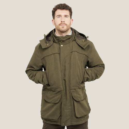 Hoggs of Fife Men's Kincraig Waterproof Field Jacket - Olive Green