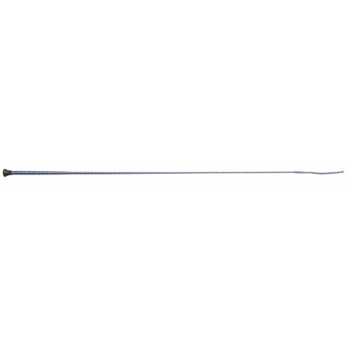 Shires Schooling Whip in navy, featuring a long flexible shaft, slim handle and short curved lash for horse riding and training.