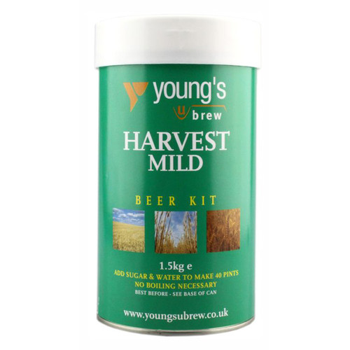 Young’s Harvest Mild 1.5kg home brewing beer kit for making a traditional smooth and full-flavoured mild ale.