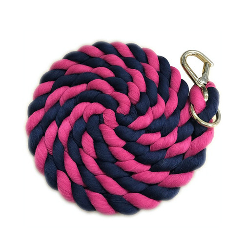 Shires Two Tone Headcollar Lead Rope - Fuchsia/Navy